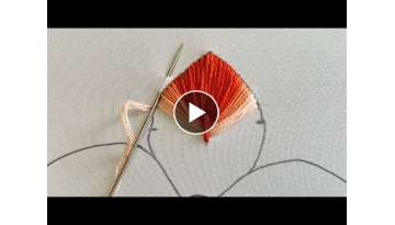 Hand Embroidery: Fantasia Flower Embroidery - Cushion Embroidery